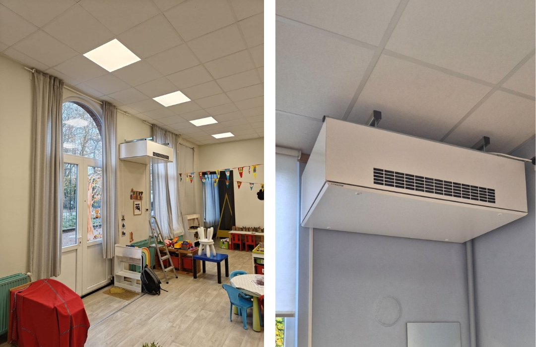 ventilatiesysteem school, gedecentraliseerd ventilatiesysteem, decentraal ventilatiesysteem, gedecentraliseerde ventilatie, ventilatie kantoorgebouw, ventilatie school, ventilatie schoolgebouw