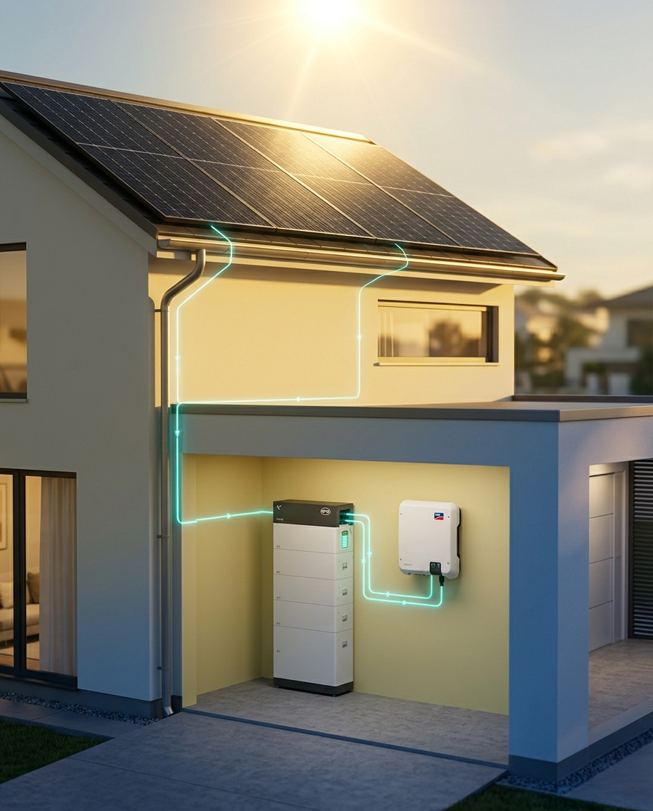 zonne energie opslaan op je batterij